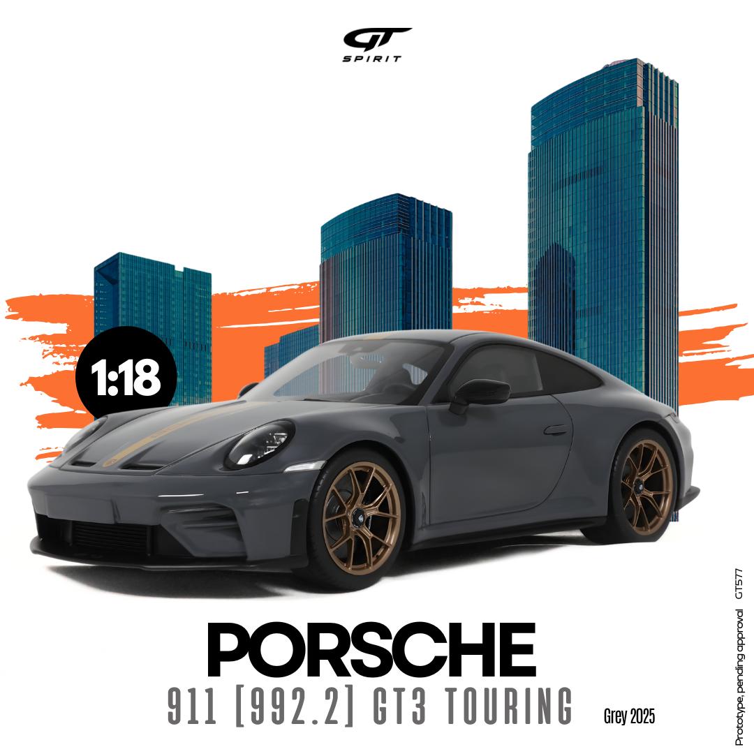 [GT SPIRIT] 1:18 Porsche 911 [992.2] GT3 Touring Grey 2025 [GT577]