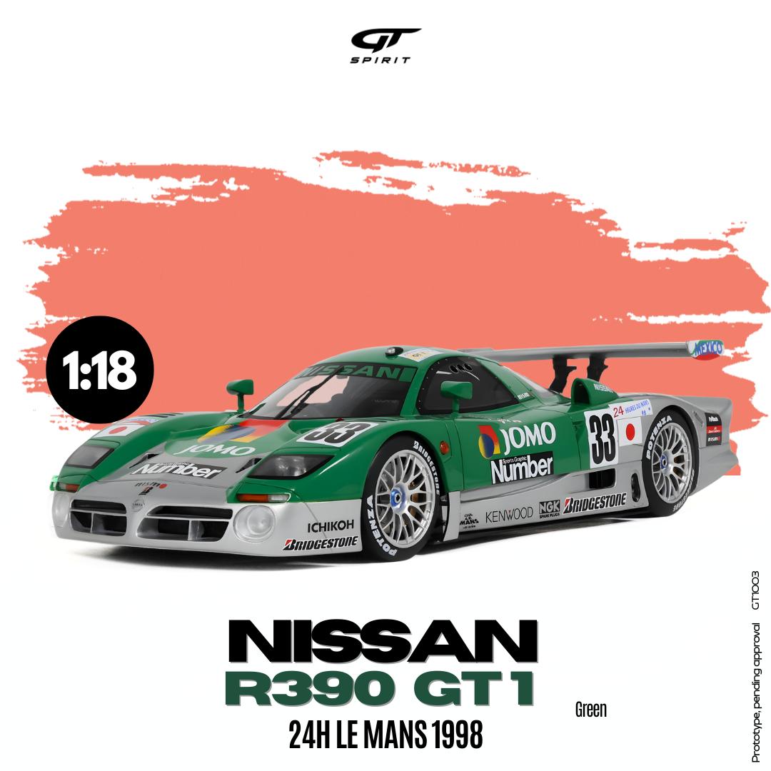 [GT SPIRIT] 1:18 Nissan R390 GT1 Le Mans 1998 Green 1998 [GT1003]