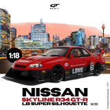 [GT SPIRIT] 1:18 Nissan Skyline R34 GT-R LB Super Silhouette Red 2020 [GT570] - Toy Space Diecast Online Store Singapore