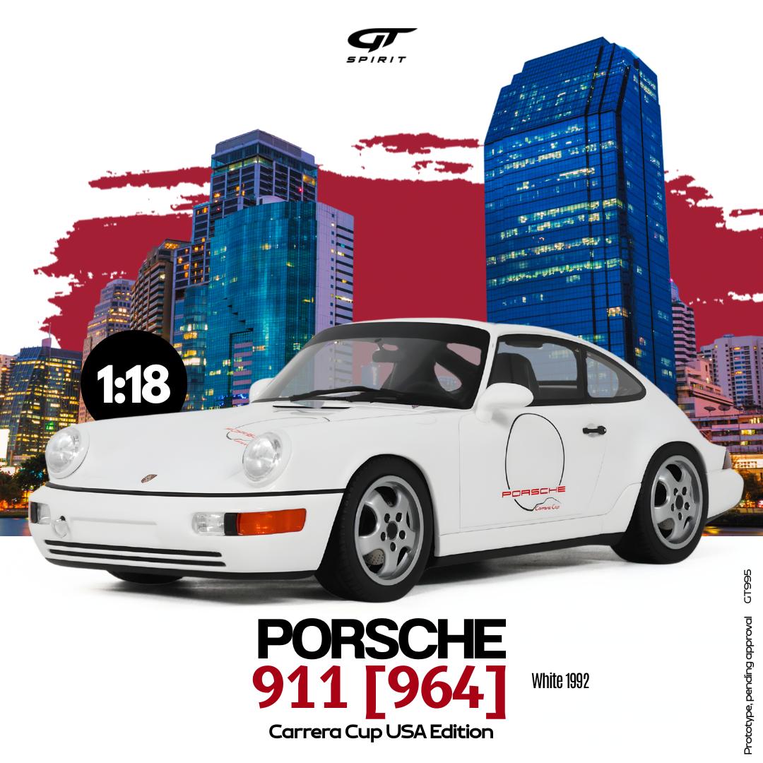 [GT SPIRIT] 1:18 Porsche 911 [964] Carrera Cup Usa Edition White 1992 [GT995]