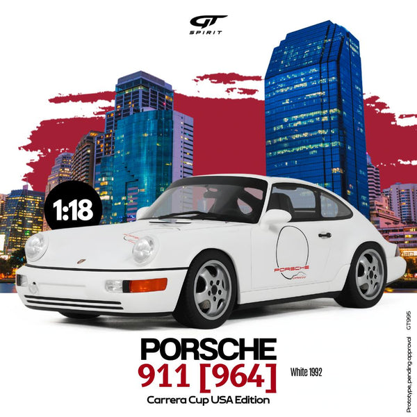 [GT SPIRIT] 1:18 Porsche 911 [964] Carrera Cup Usa Edition White 1992 [GT995]