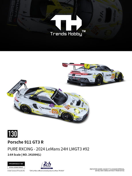 [TRENDS HOBBY] Porsche 911 GT3 R-LeMans 24H 2024 #92 - Toy Space Diecast Online Store Singapore