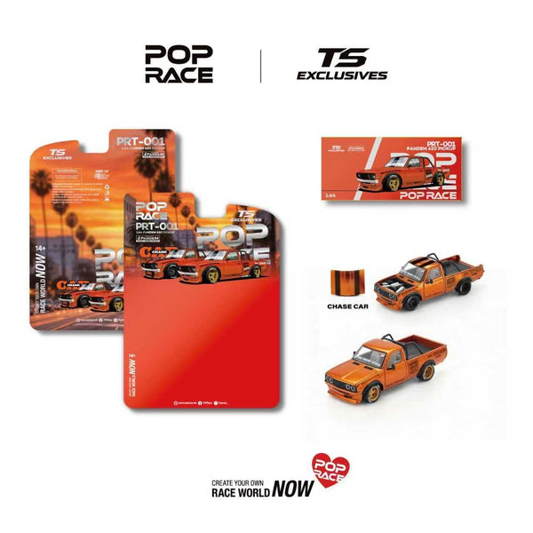 [POP RACE] 1:64 PANDEM 620 Pickup Orange Chrome