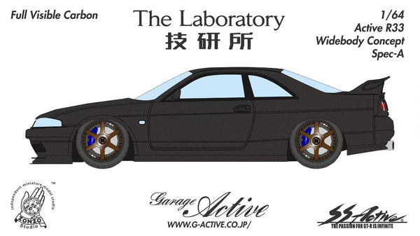 [THE LABORATORY] 1:64 Zonzo Garage Active R33 Widebody Concept A Full Visible Carbon
