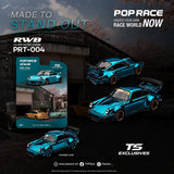 [POP RACE] 1:64 RWB 930 Teal Chrome - Tokyo Station Blister Packaging (Copy) - Toy Space Diecast Online Store Singapore