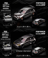 [POP RACE] 1:64 Pandem EG6 Silver Chrome - Tokyo Station Blister Packaging - Toy Space Diecast Online Store Singapore