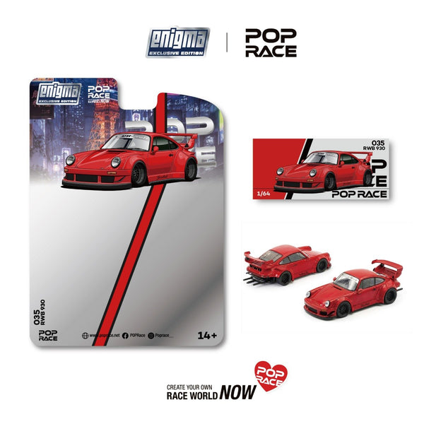 [POP RACE] 1:64 RWB 930 Red - Blister Packaging