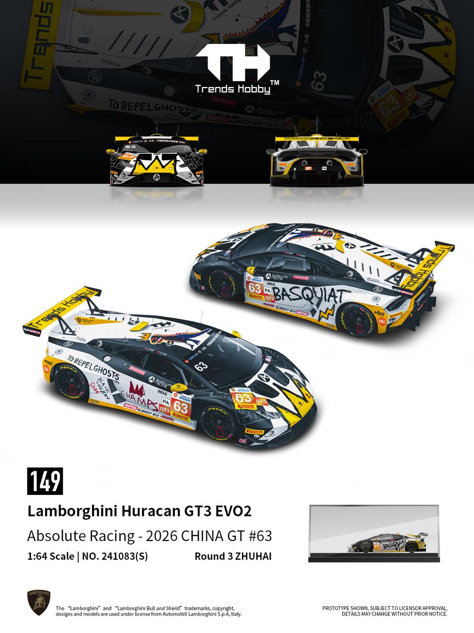 [TRENDS HOBBY] Lamborghini Huracan GT3 EVO2 - China GT(ZHUHAI) 2026 No.63