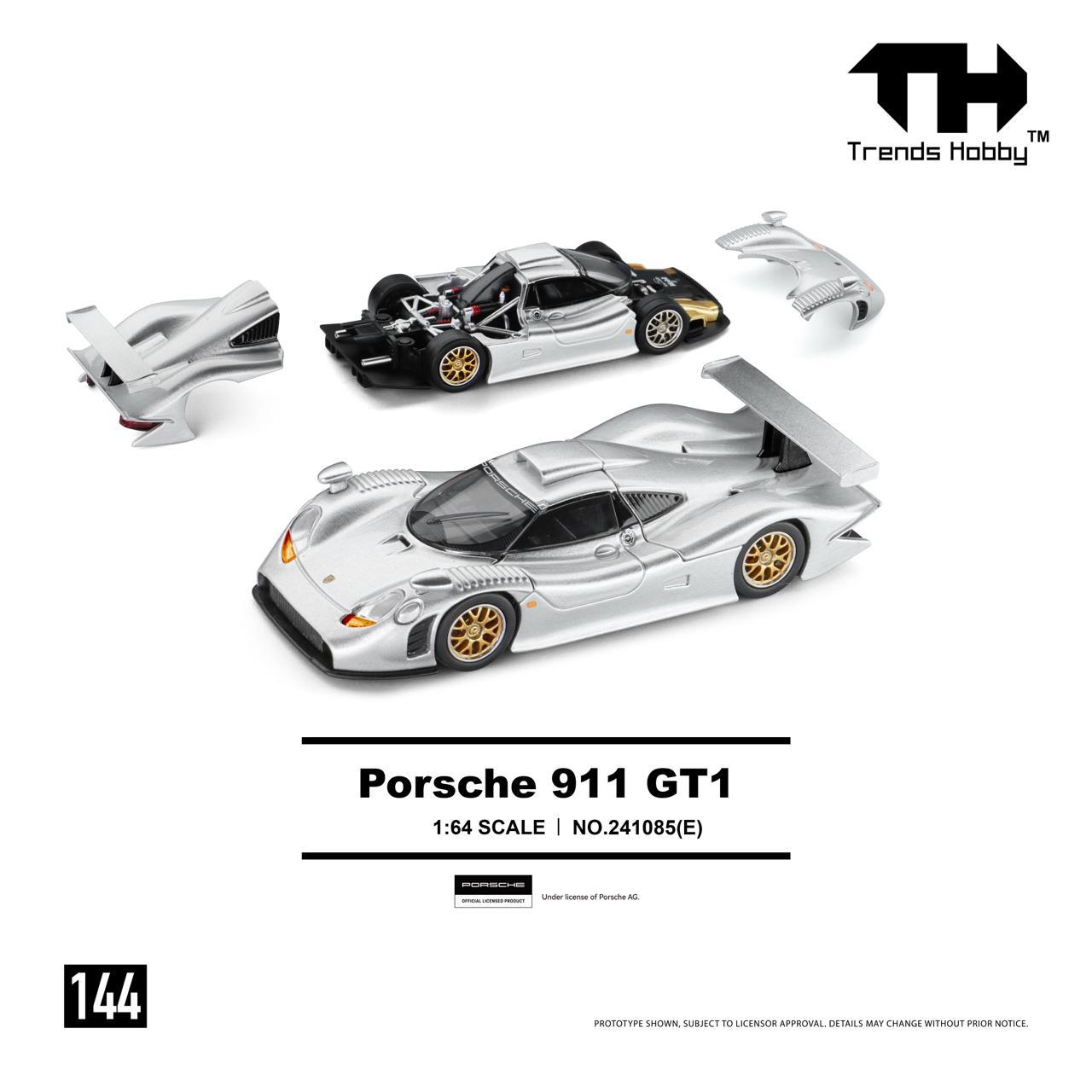 [TRENDS HOBBY] Porsche 911 GT1 1998 Silver