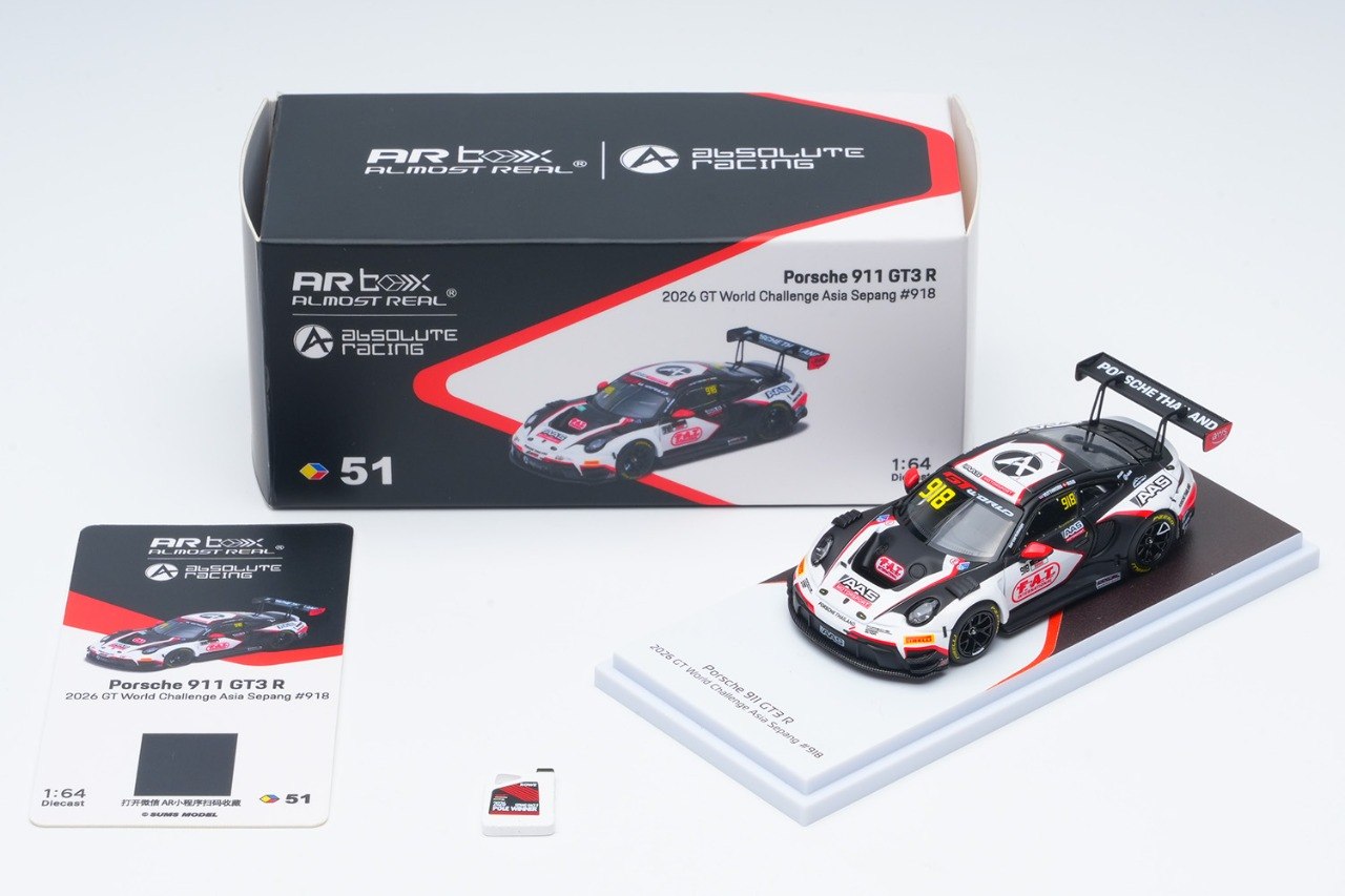 [AR BOX] 1:64 Porsche 911 GT3 R 2026 GT World Challenge Asia Sepang #918