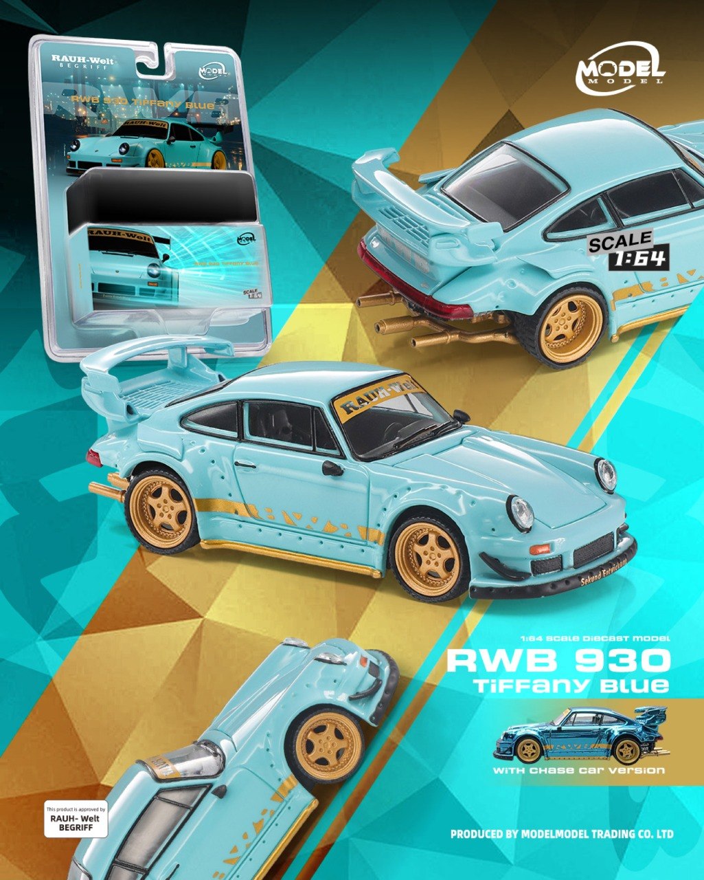 [MODEL MODEL] 1:64 RWB 930 Tiffany Blue