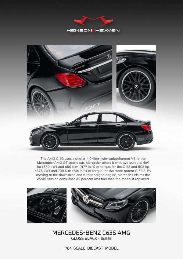 [HH MODEL] 1:64 C63 W205 Gloss Black