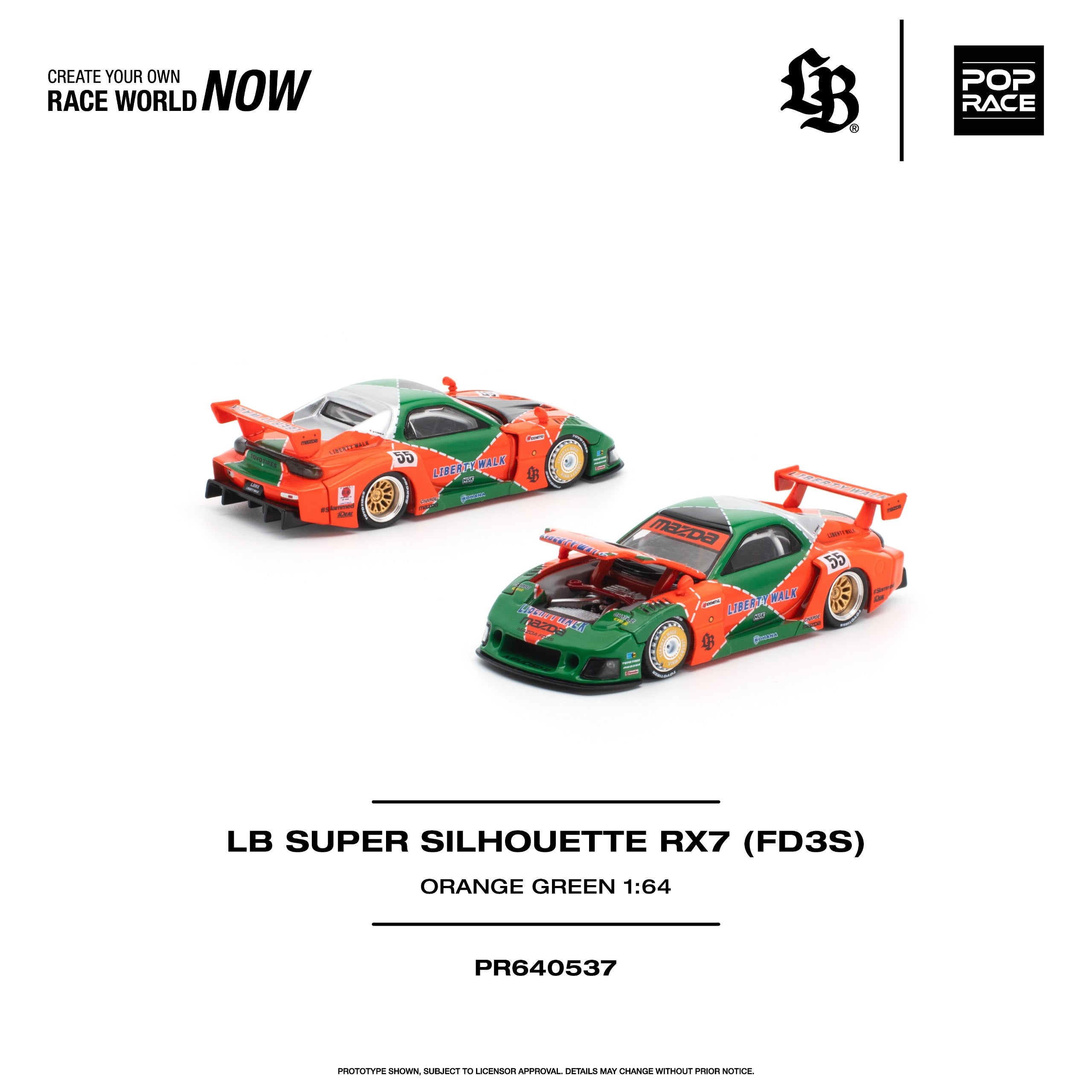 [POP RACE] 1:64 LB Super Silhouette RX7 (FD3S)
