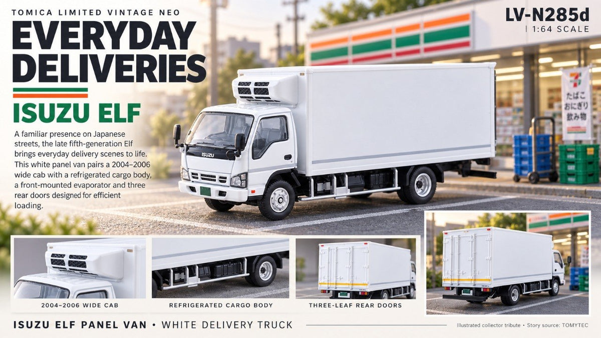 [TOMICA] Isuzu Elf Panel Van Delivery Truck White - Toy Space Diecast Online Store Singapore