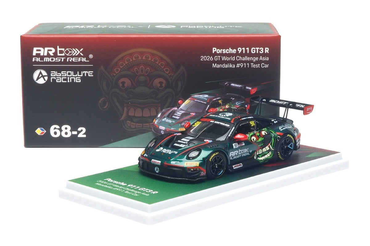 [AR BOX] 1:64 Porsche 911 GT3 R 2026 GT World Challenge Asia Mandalika #911 Test Car