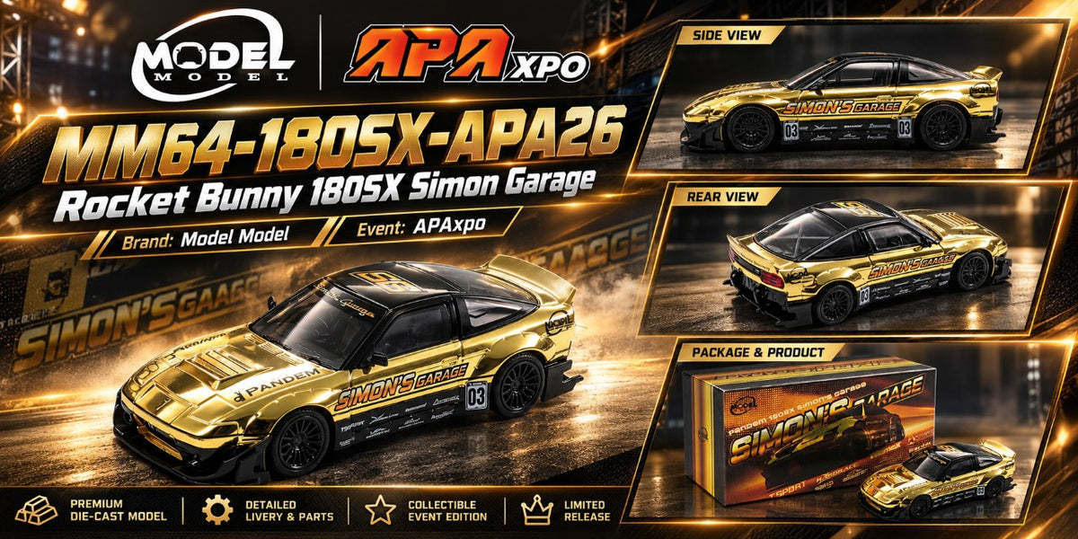 [MODEL MODEL] 1:64 Rocket Bunny 180SX Simon Garage APAxpo Event Model