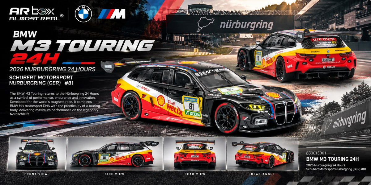 [AR BOX] 1:64 BMW M3 Touring 24H - 2026 Nurburgring 24 Hours Schubert Motorsport Nurburgring (GER) #81
