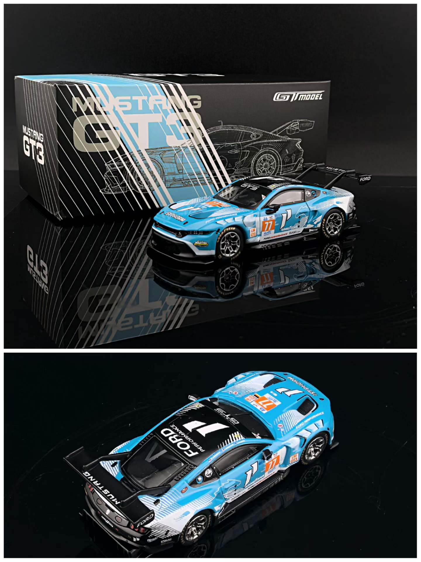 [GT MODEL] 1:64 Mustang GT3 Blue