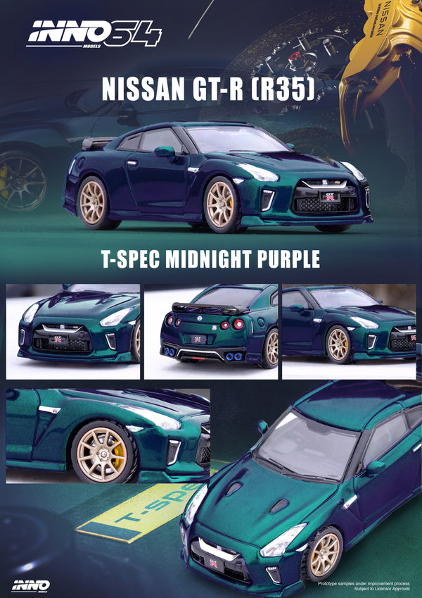 Inno64 Nissan GT-R (R35) T-Spec Midnight Purple