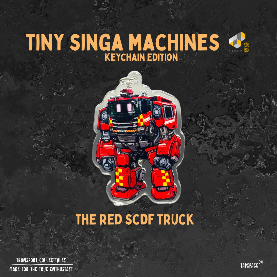 TINY Singa Machine – Red SCDF Firetruck Edition Keychain
