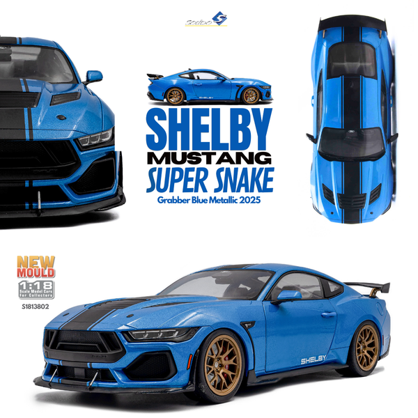 [SOLIDO] 1:18 Shelby Mustang Super Snake Grabber Blue Metallic 2025