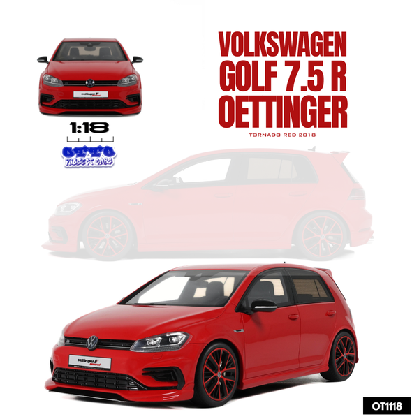 [OTTOMOBILE] 1:18 Volkswagen Golf 7.5 R Oettinger Tornado Red 2018 [OT1118]