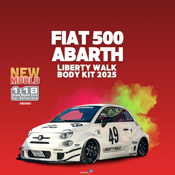 [SOLIDO] 1:18 Fiat 500 Abarth Liberty Walk Body Kit 2025