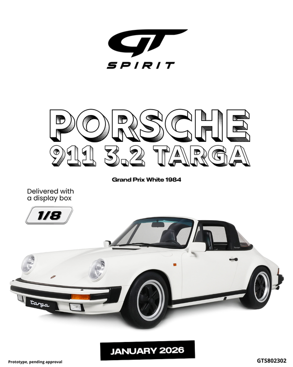 [GT SPIRIT] 1:8 Porsche 911 3.2 Targa Grand Prix White 1984