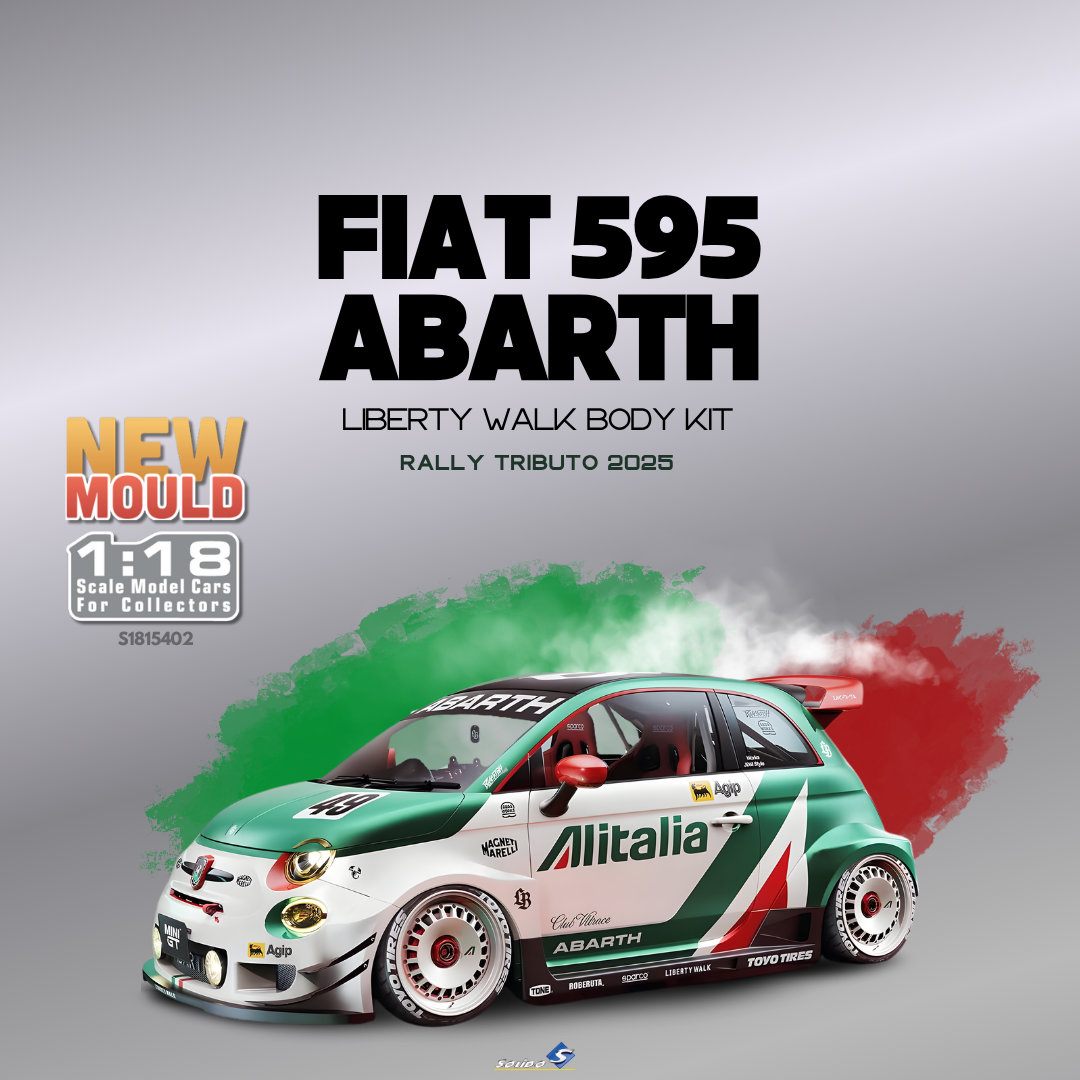[SOLIDO] 1:18 Fiat 595 Abarth Liberty Walk Body Kit Rally Tributo 2025