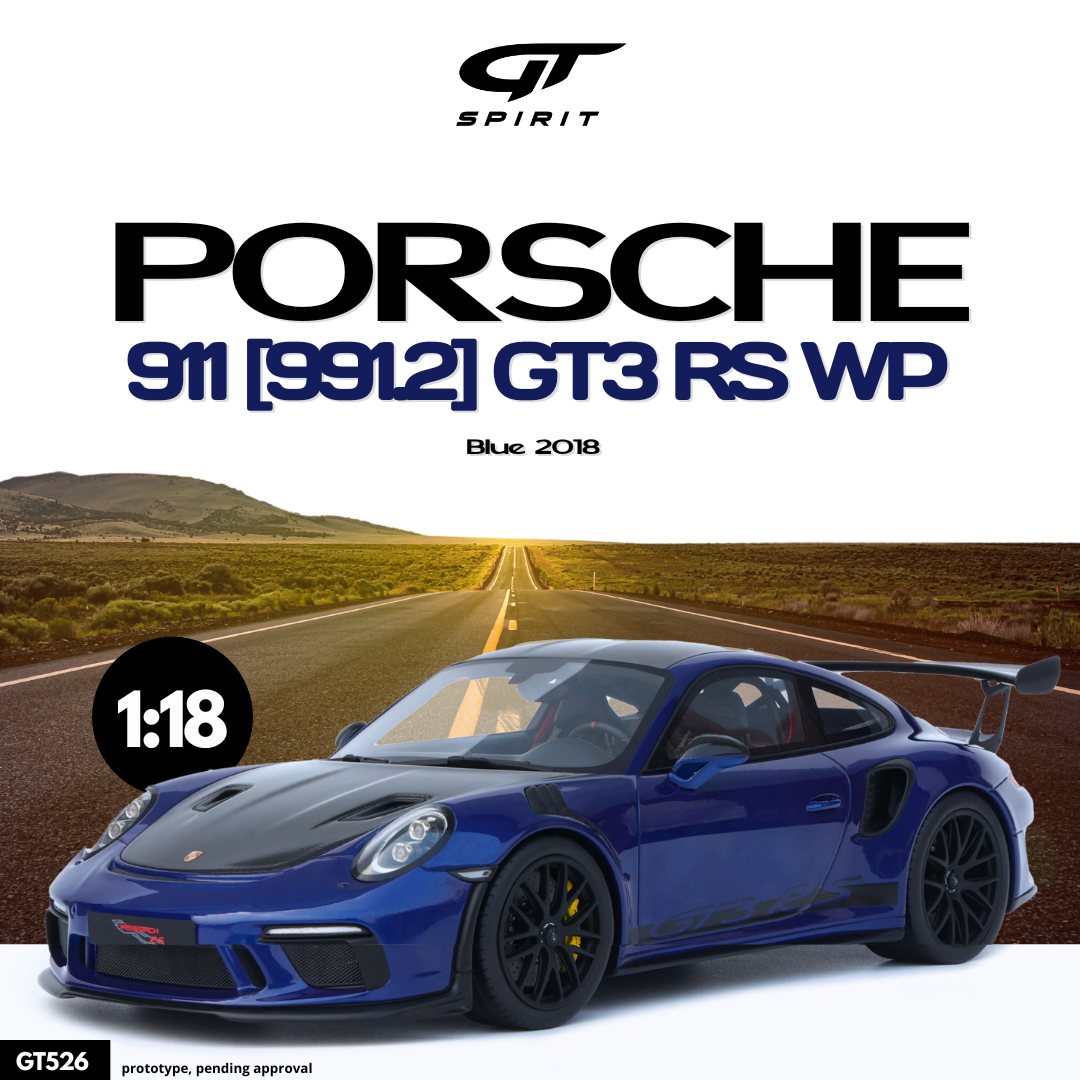 [GT SPIRIT] 1:18 Porsche 911 [991.2] GT3 RS WP Blue 2018 [GT526]