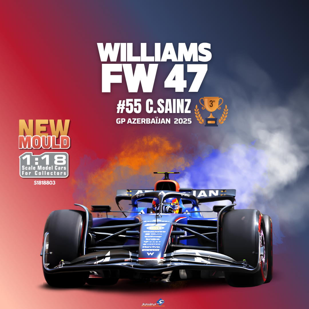 [SOLIDO] 1:18 Williams FW47 Blue C.Sainz #55 Gp Azerbaïjan 2025