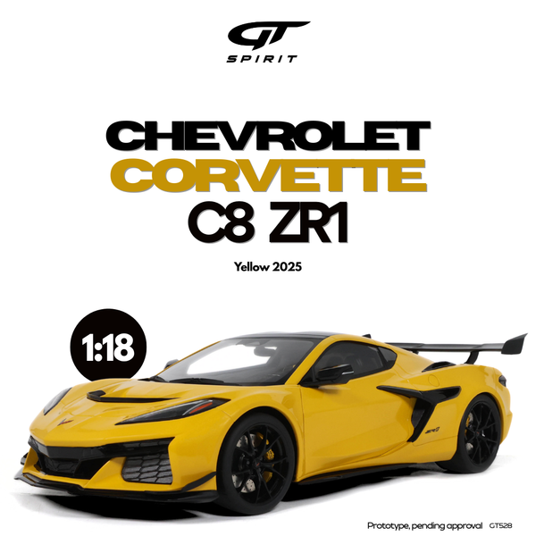 [GT SPIRIT] 1:18 Chevrolet Corvette C8 Zr1 Yellow 2025 [GT528]