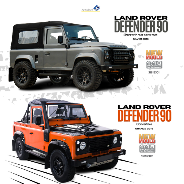 [SOLIDO] 1:18 Land Rover Defender 90 Convertible Orange 2016