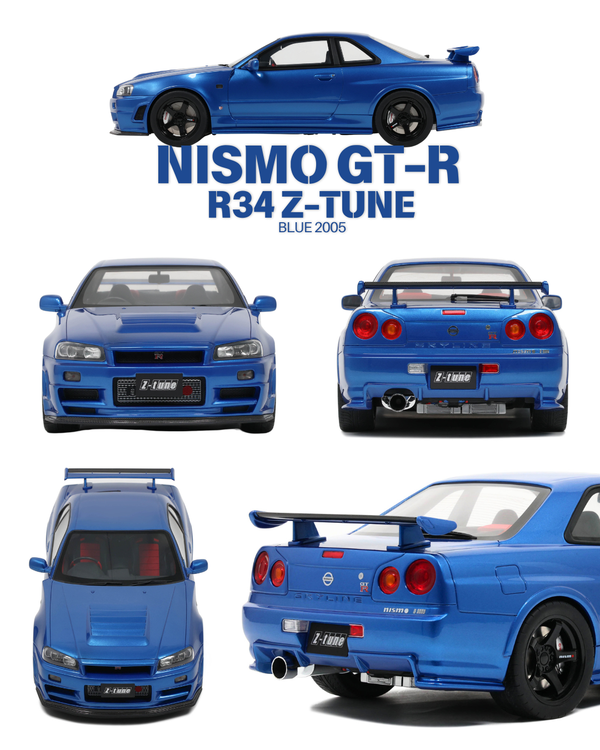 [OTTOMOBILE] 1:12 Nismo R34 GT-R Z-Tune Bayside Blue 2005 [G082]