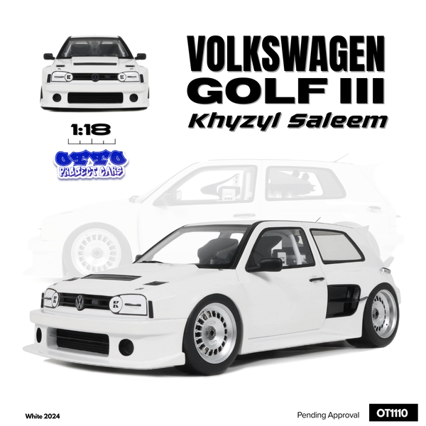 [OTTOMOBILE] 1:18 Volkswagen Golf III Khyzyl Saleem White 2024 [OT1110]
