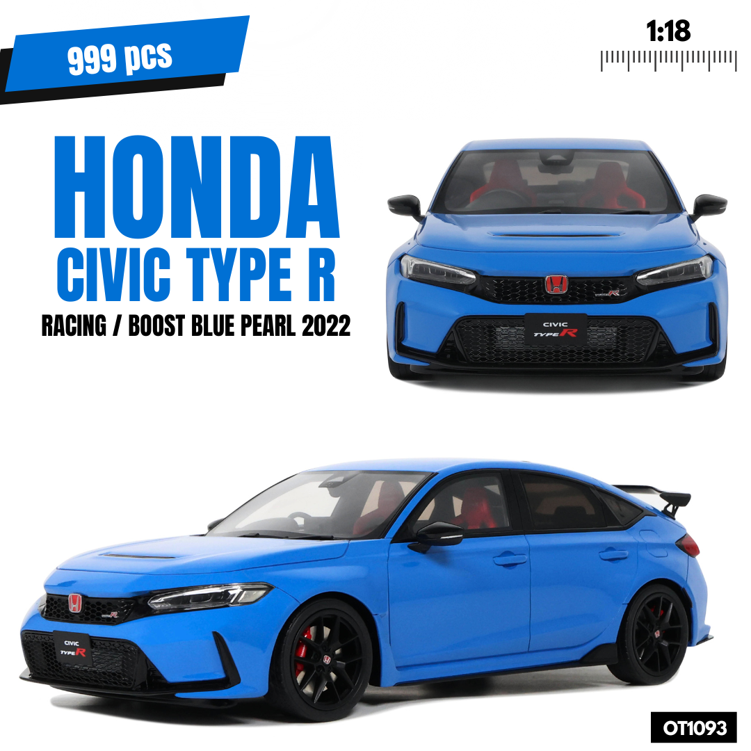 [OTTOMOBILE] 1:18 Honda Civic Type R Racing/Boost Blue Pearl 2022 [OT1093]