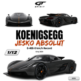[GT SPIRIT] 1:12 Koenigsegg Jesko Absolut 0-400-0 KM/H Record Grey 2024 [GT575]
