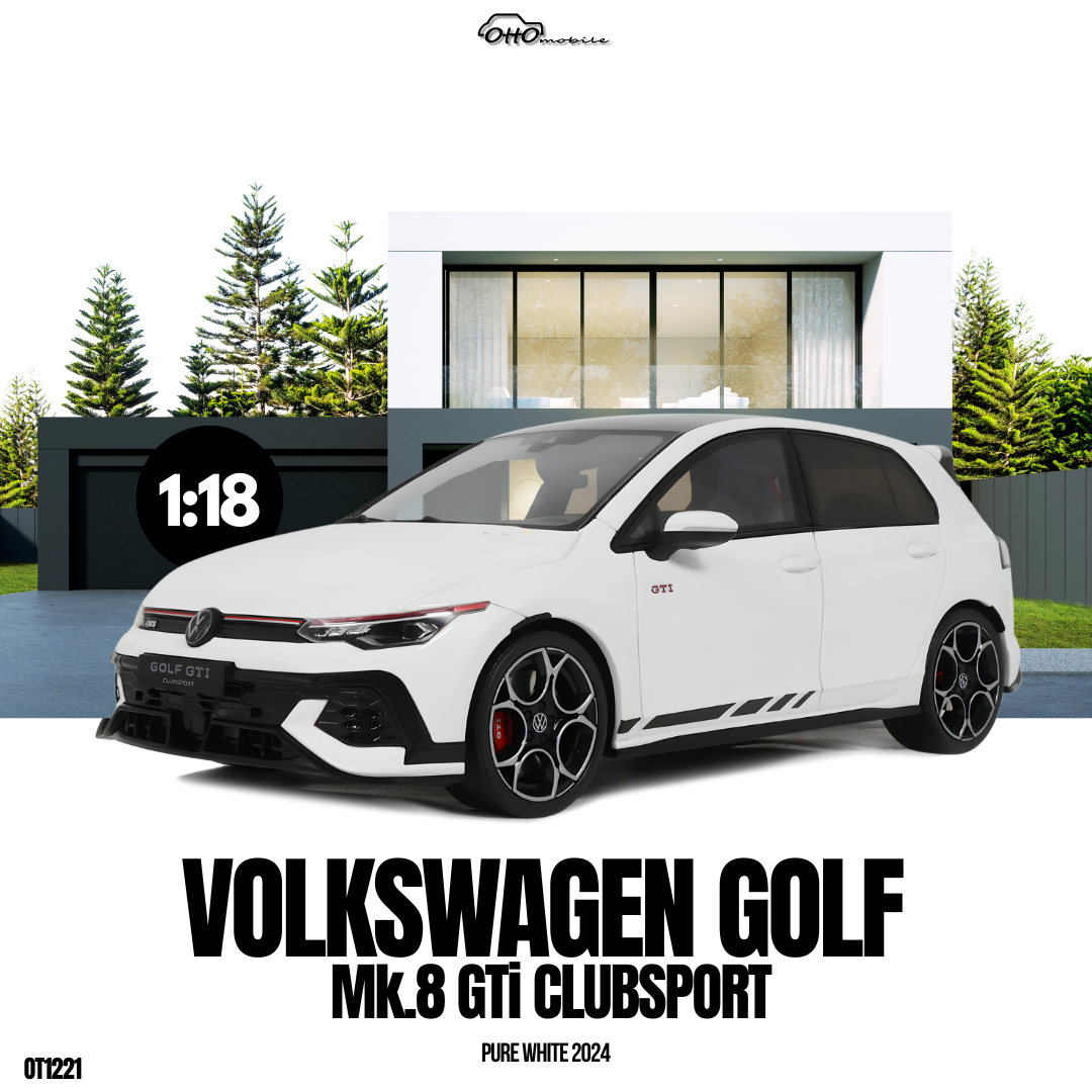 [OTTOMOBILE] 1:18 Volkswagen Golf MK.8 GTI Clubsport Pure White 2024 [OT1221]