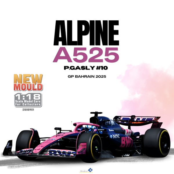 [SOLIDO] 1:18 Alpine A525 Blue P.Gasly #10 GP Bahrain 2025