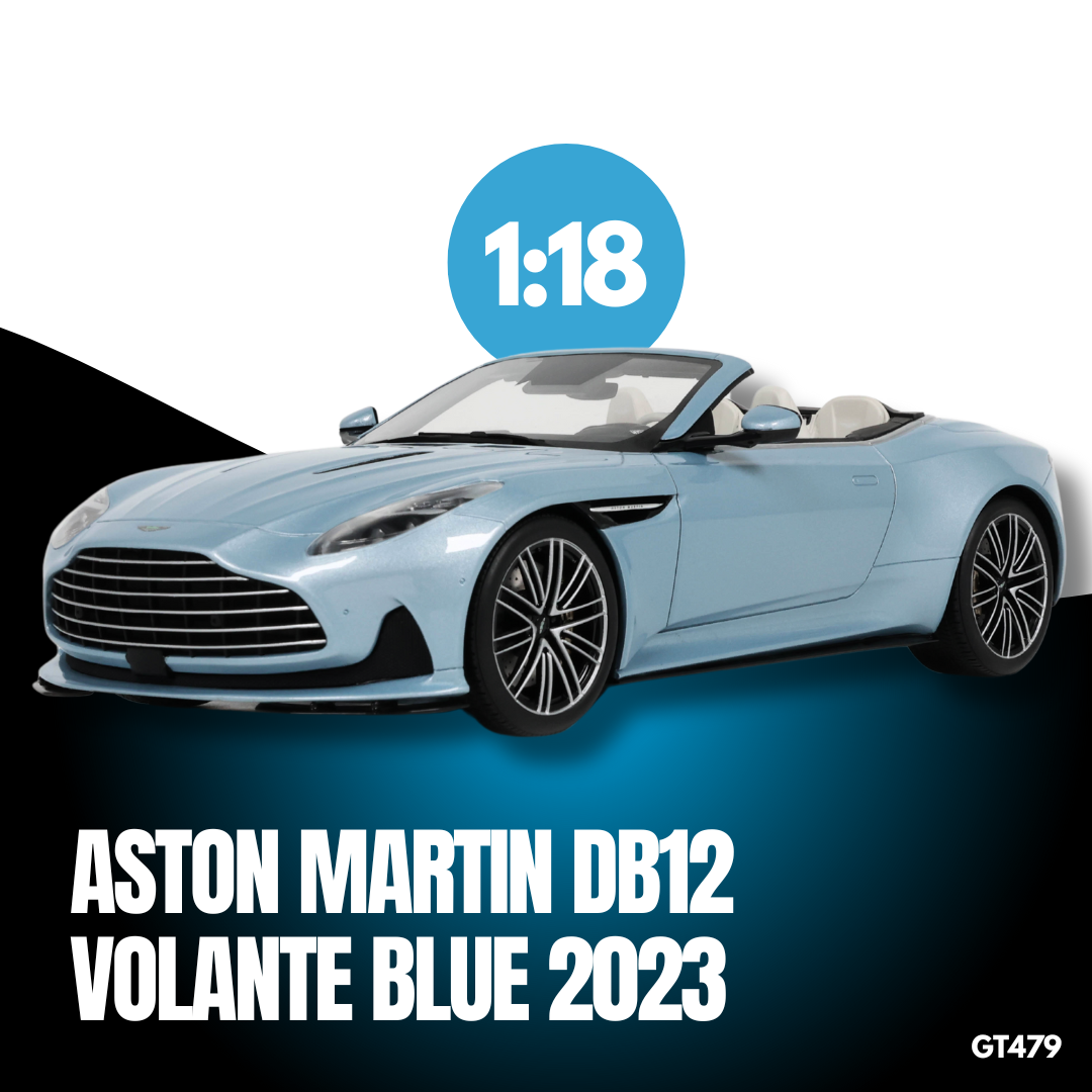 [GT SPIRIT] 1:18 Aston Martin DB12 Volante Carribbean Blue Pearl 2 2023 [GT479]