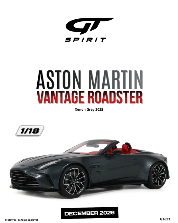 [GT SPIRIT] 1:18 Aston Martin Vantage Roadster Xenon Grey 2025 [GT623]