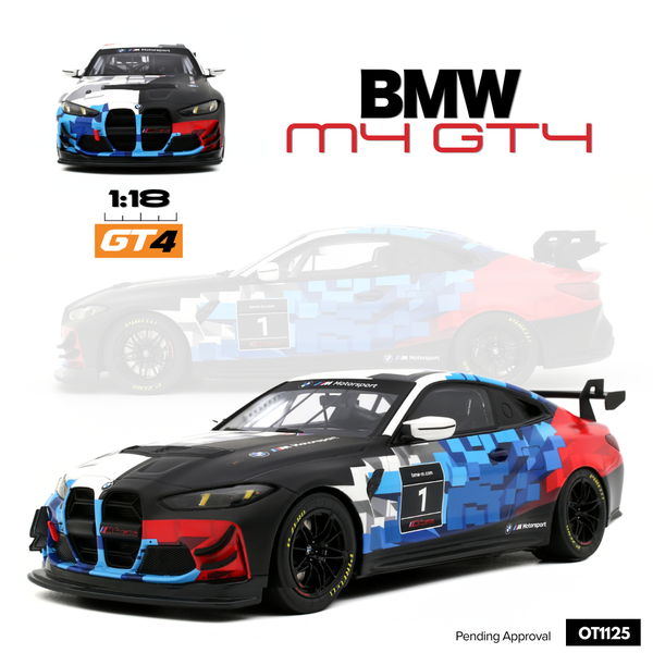 [OTTOMOBILE] 1:18 BMW M4 GT4 White 2024 [OT1125]