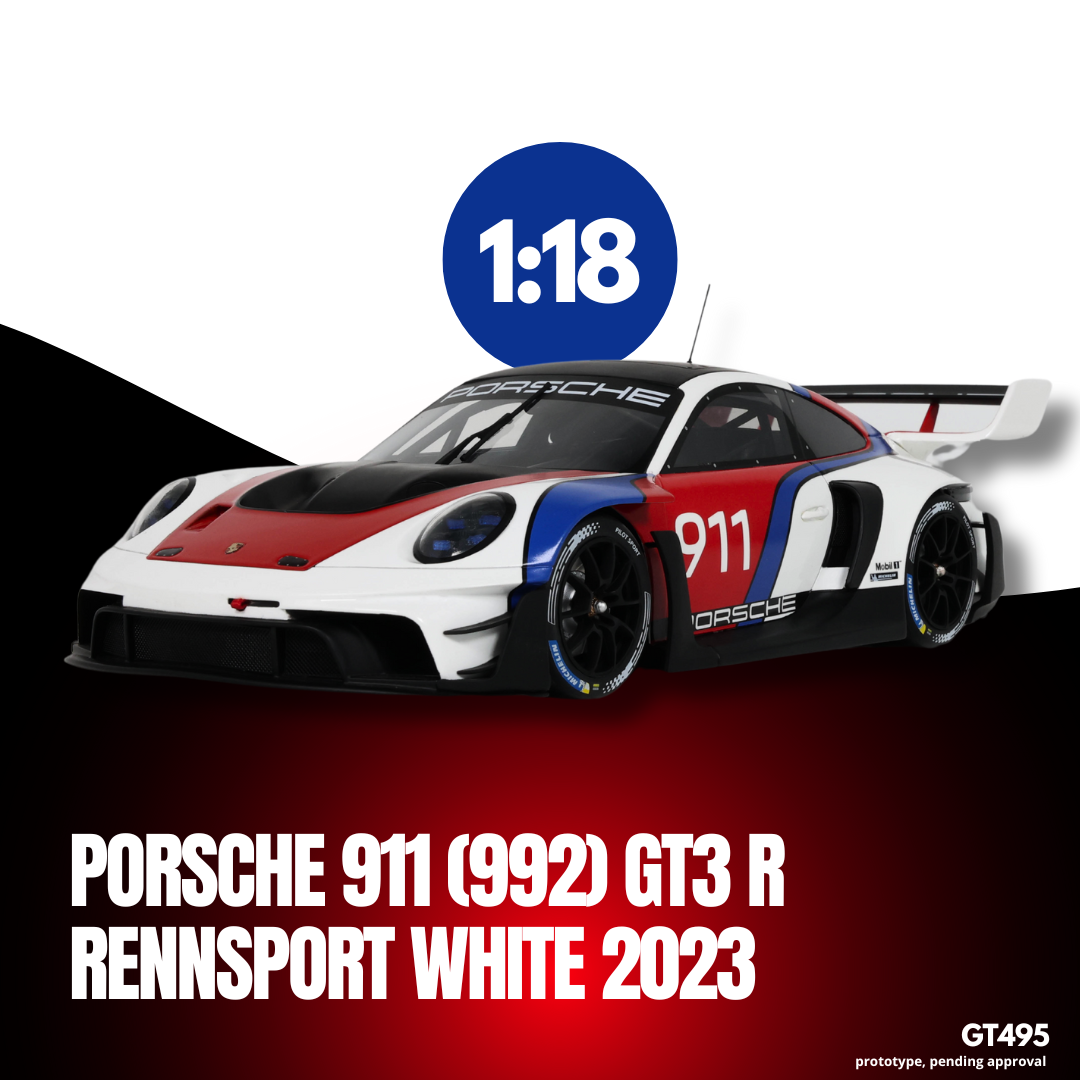 [GT SPIRIT] 1:18 Porsche 911 (992) GT3 R Rennsport White 2023 [GT495]