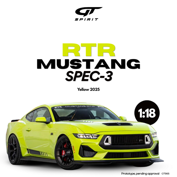 [GT SPIRIT] 1:18 RTR Mustang Spec-3 Yellow 2025 [GT565]
