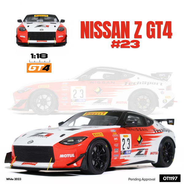 [OTTOMOBILE] 1:18 Nissan Z GT4 White #23 2023 [OT1197]