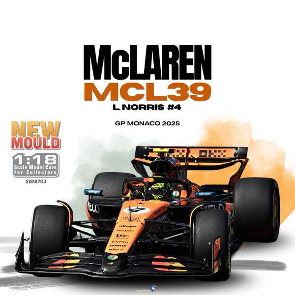 [SOLIDO] 1:18 Mclaren MCL39 Orange L.Norris #4 GP Monaco 2025