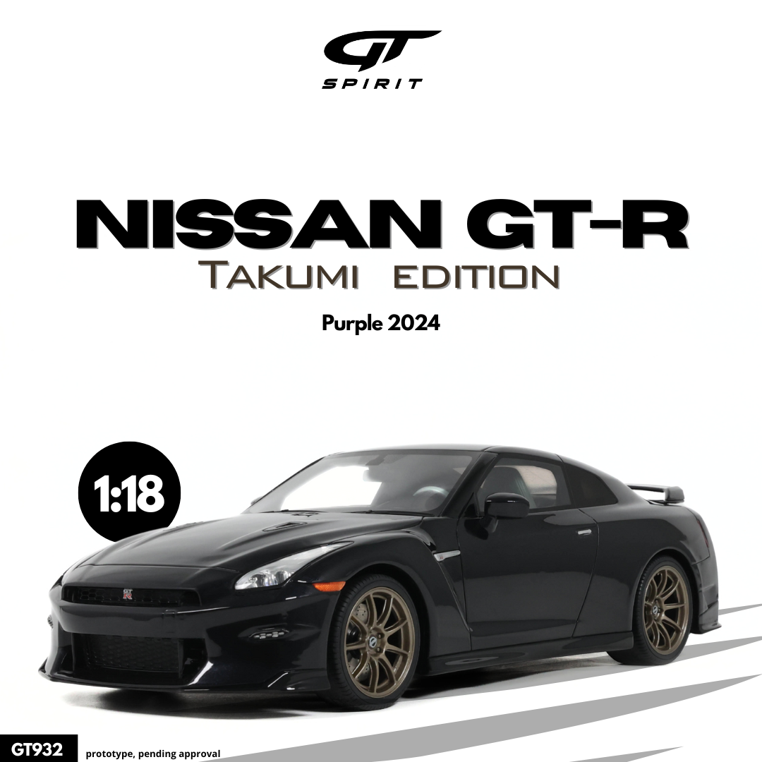 [GT SPIRIT] 1:18 Nissan GT-R Takumi Edition Purple 2024 [GT932] - Toy Space Diecast Online Store Singapore