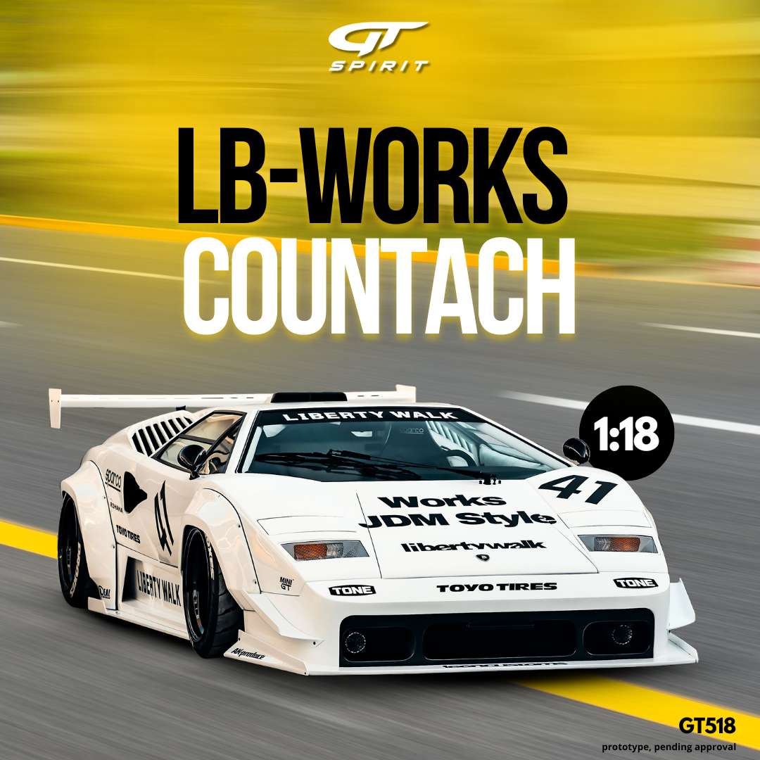 [GT SPIRIT] 1:18 LB-Works Countach White 2023 [GT518] - Toy Space Diecast Online Store Singapore