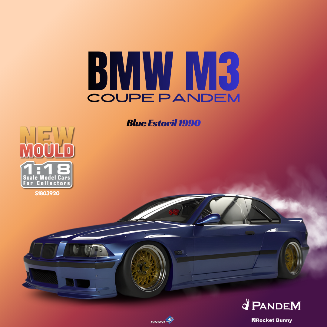 [SOLIDO] 1:18 BMW M3 Coupe Pandem Blue Estoril 1990