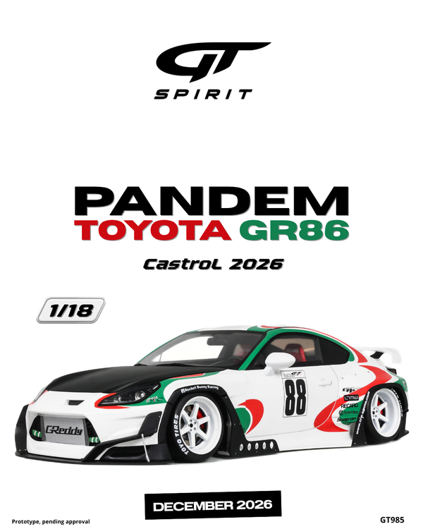 [GT SPIRIT] 1:18 Pandem Toyota GR86 Castrol 2026 [GT985]
